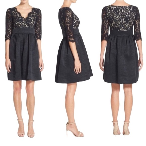 ELIZA J Floral Eyelash Lace Fit & Flare Cocktail Dress - Picture 2 of 12